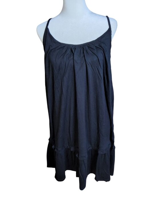 Scoop Dresses & Skirts - New Scoop Womens Black Cami Ruffle Sleeveless Dress
